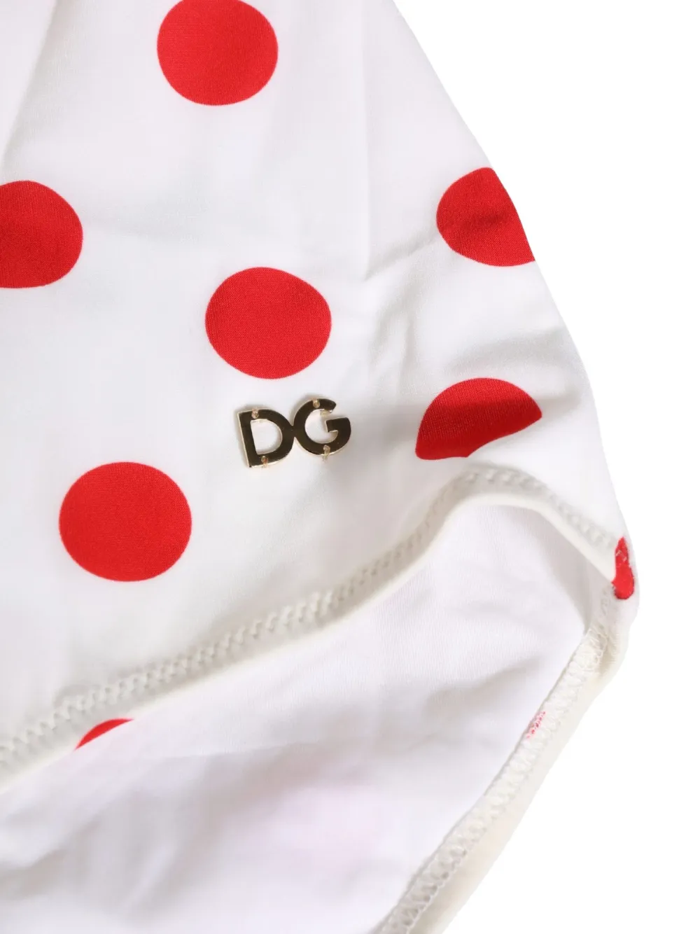 Dolce & Gabbana polka-dot halterneck swimsuit Wit