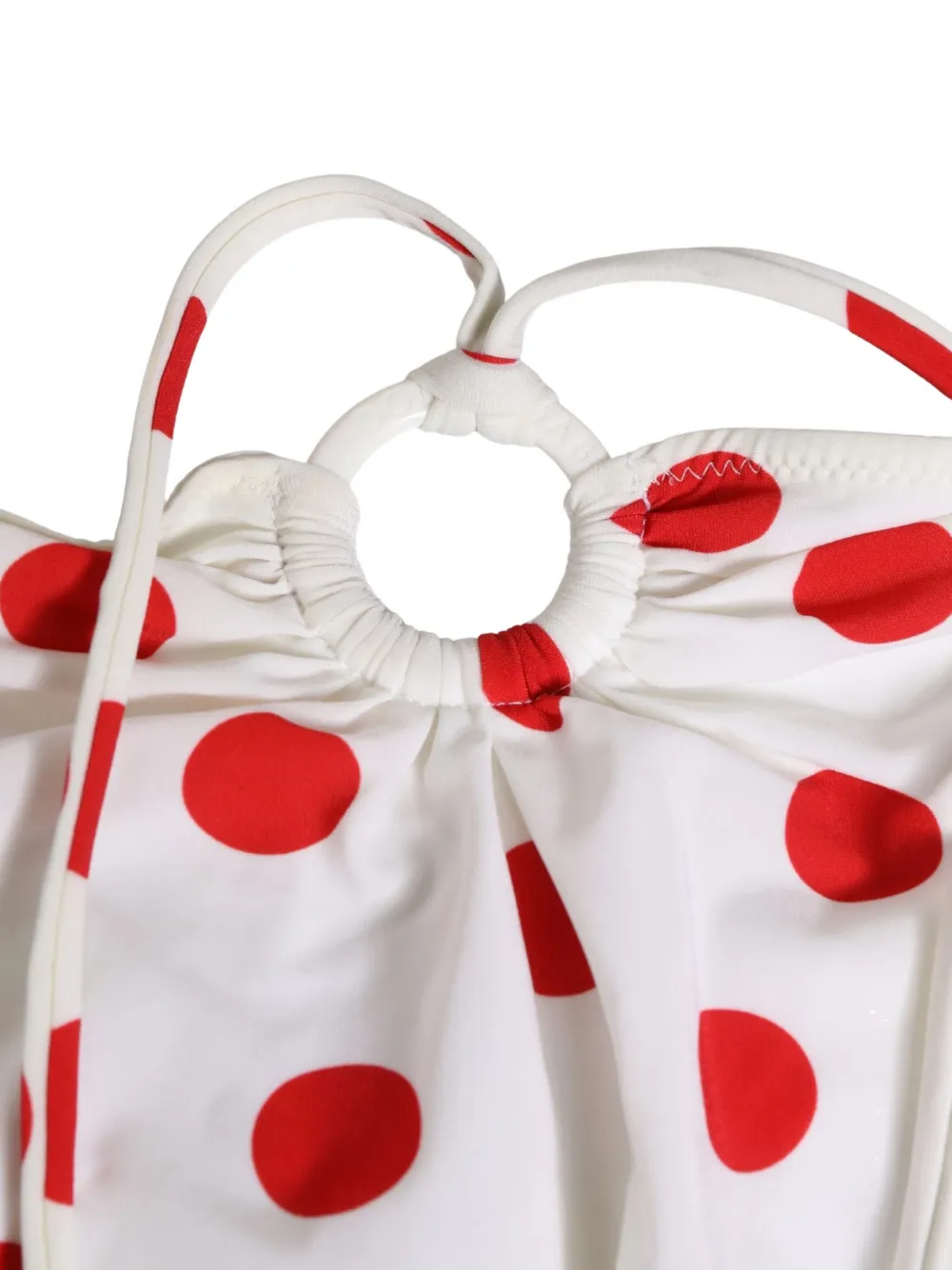 Dolce & Gabbana polka-dot halterneck swimsuit Wit