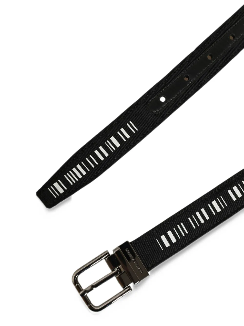 Dolce & Gabbana Riem met streepjescode-print Zwart