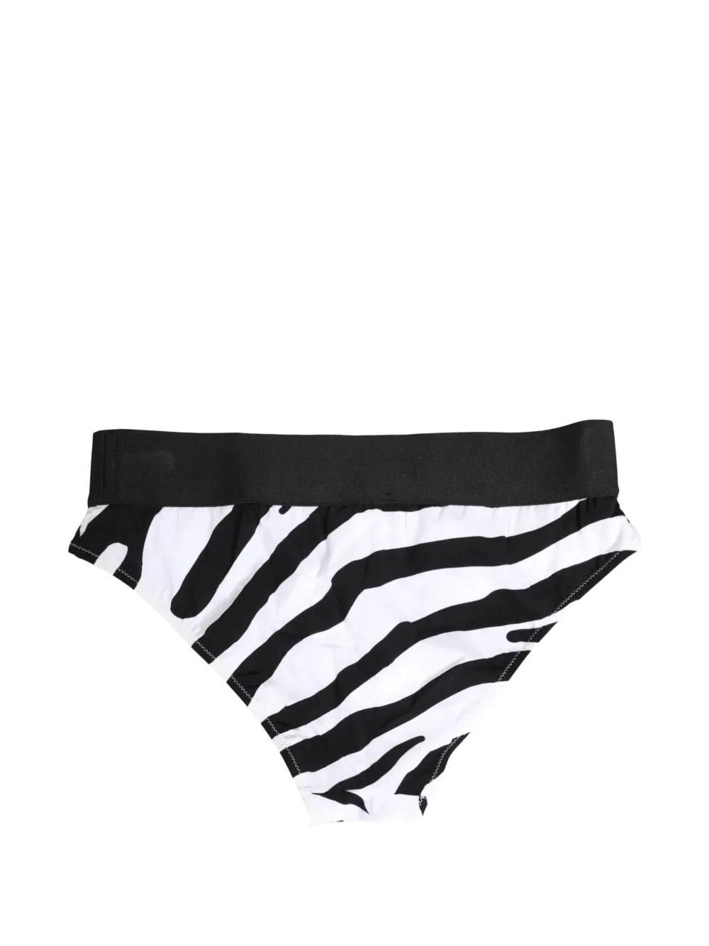 Dolce & Gabbana Slip met logoband en zebra-print Wit