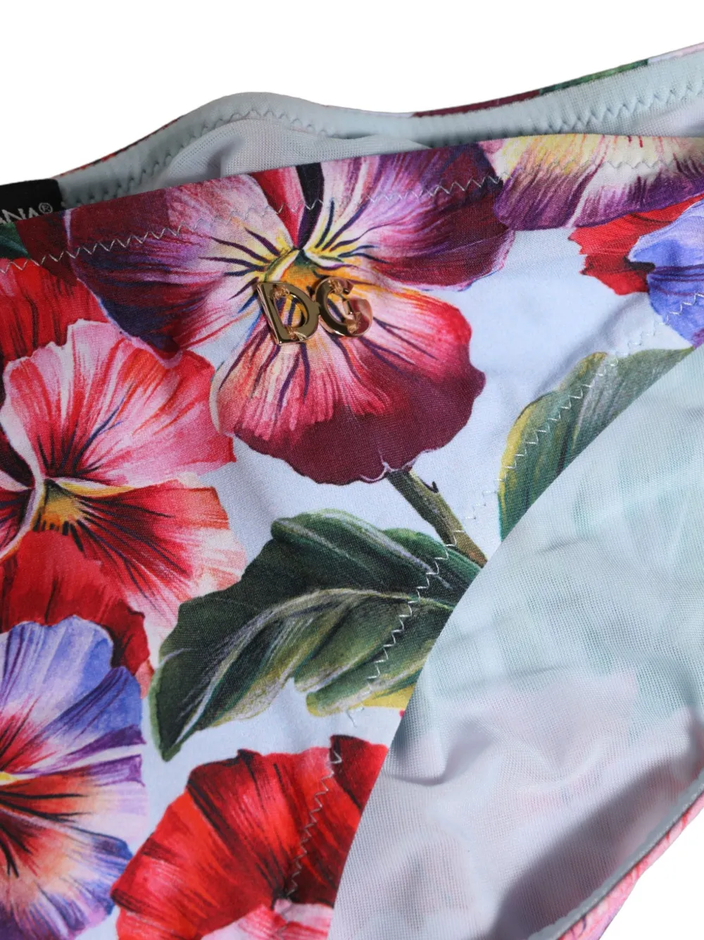 Dolce & Gabbana Multicolour Floral Swimsuit Bikini Bottom Swimwear Wit