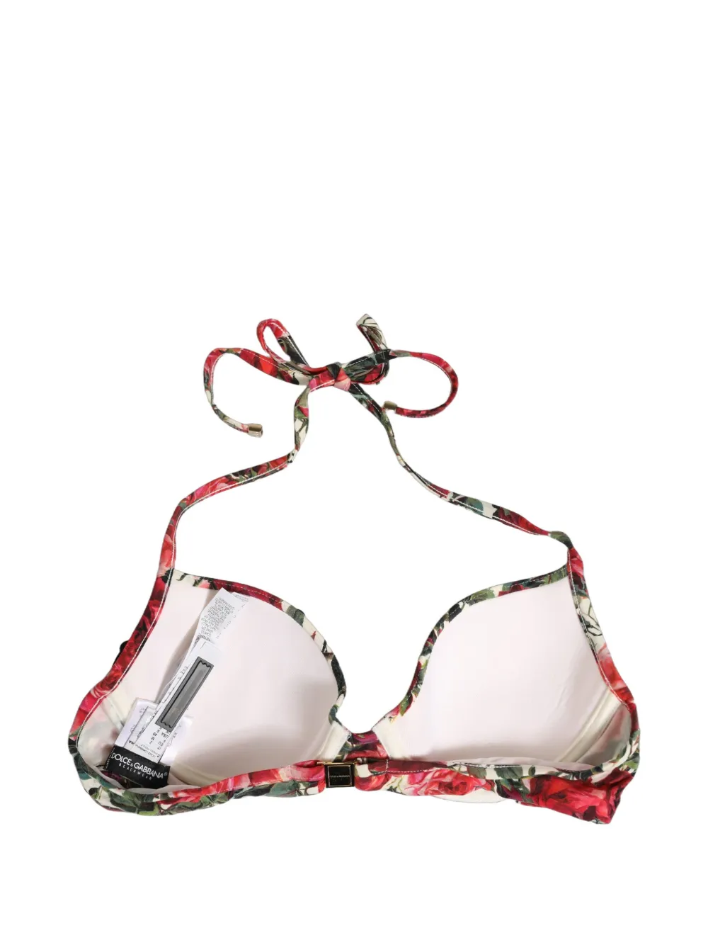 Dolce & Gabbana floral-print bikini top Rood