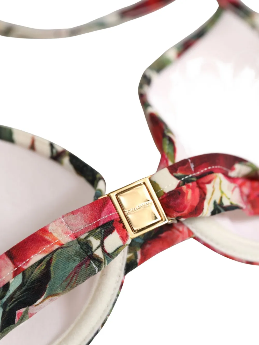 Dolce & Gabbana floral-print bikini top Rood