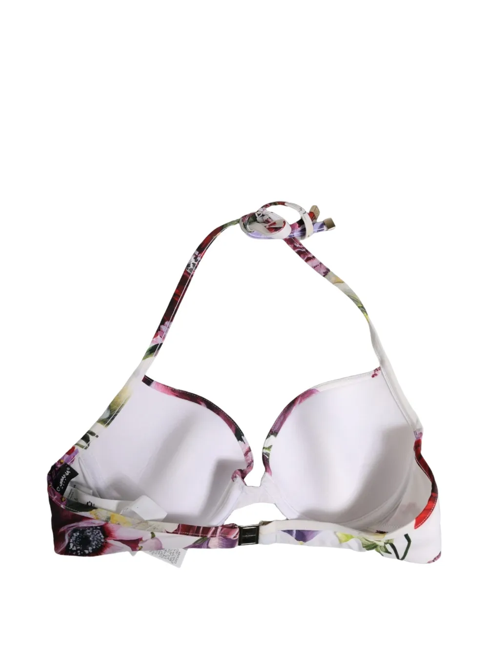 Dolce & Gabbana floral-print bikini top Wit