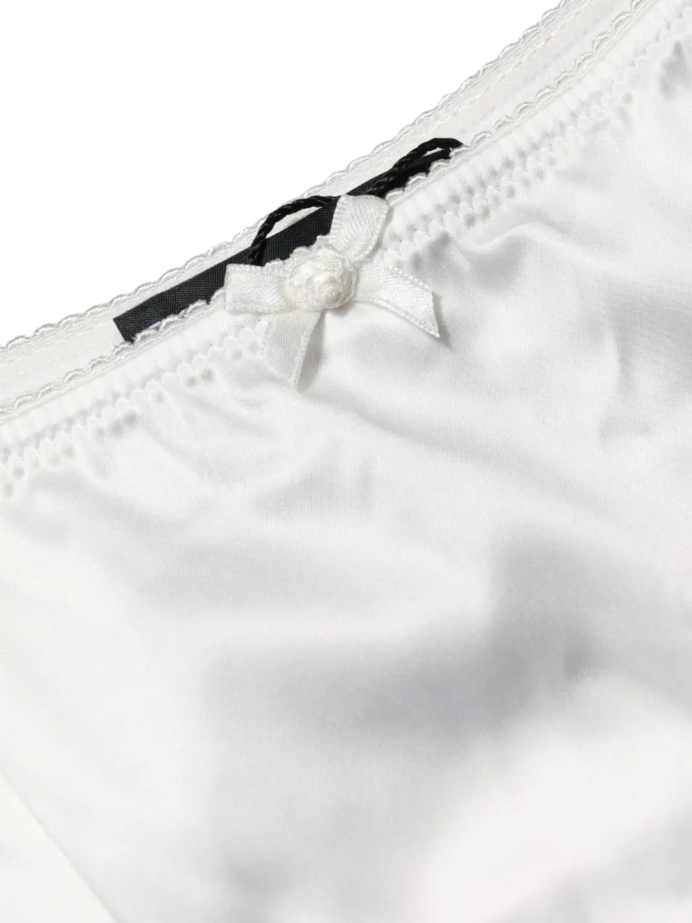 Dolce & Gabbana Zijden slip met strik-detail Wit