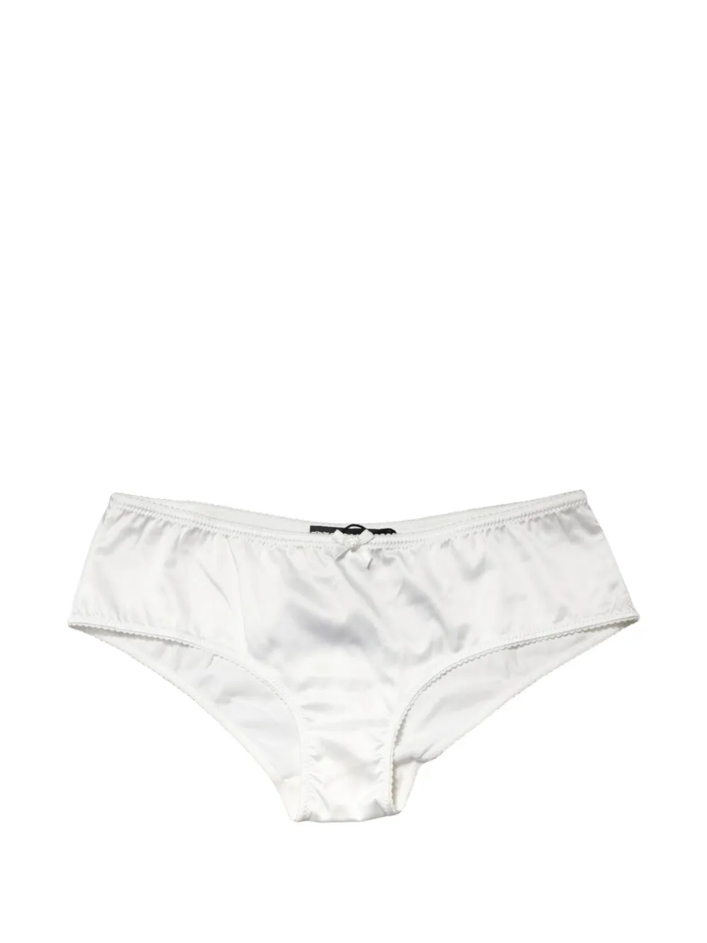 Dolce & Gabbana bow-detail silk briefs - Bianco
