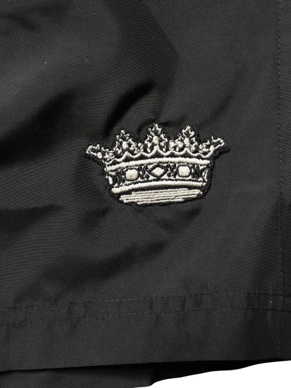 Dolce & Gabbana Zwemshort met kroonborduurwerk en trekkoord Zwart