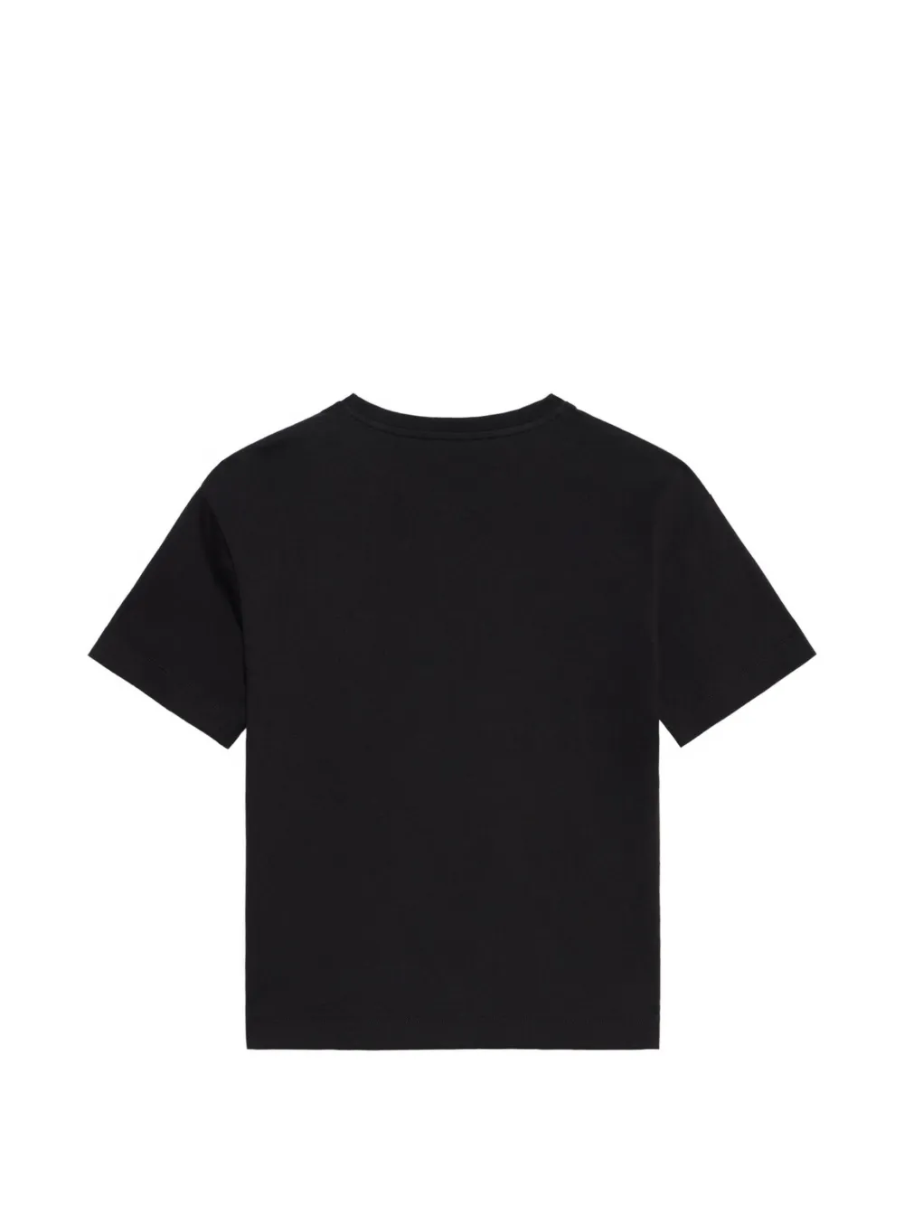 Roberto Cavalli Junior logo-embroidered T-shirt Zwart