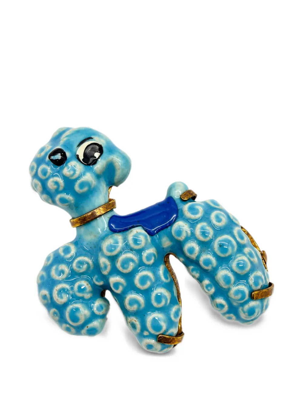 Jennifer Gibson Jewellery 1940s Neuquelman Inspired ceramic brooch - Blu