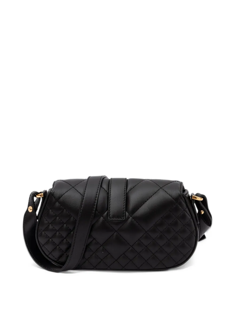 Versace Greca quilted shoulder bag Zwart