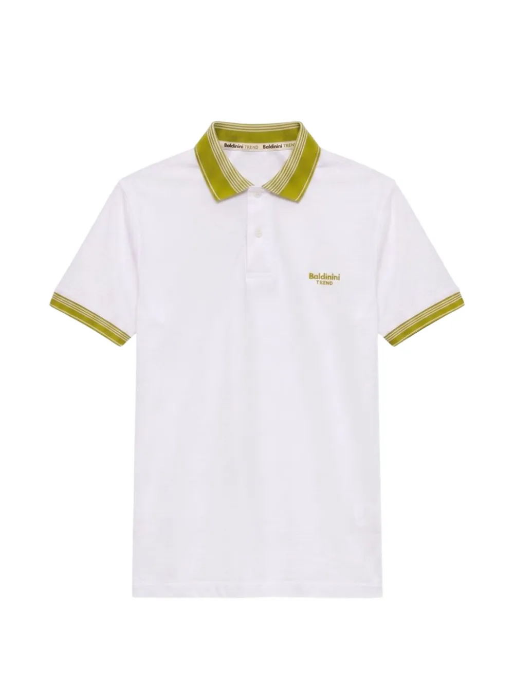 Baldinini logo-detail contrast-trim polo shirt - Bianco