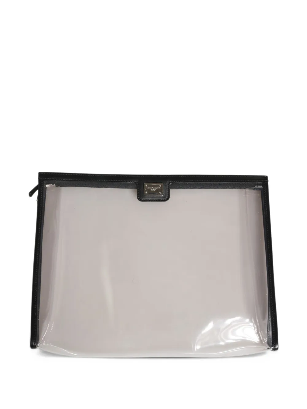 Dolce & Gabbana logo-plaque clutch bag - Toni neutri