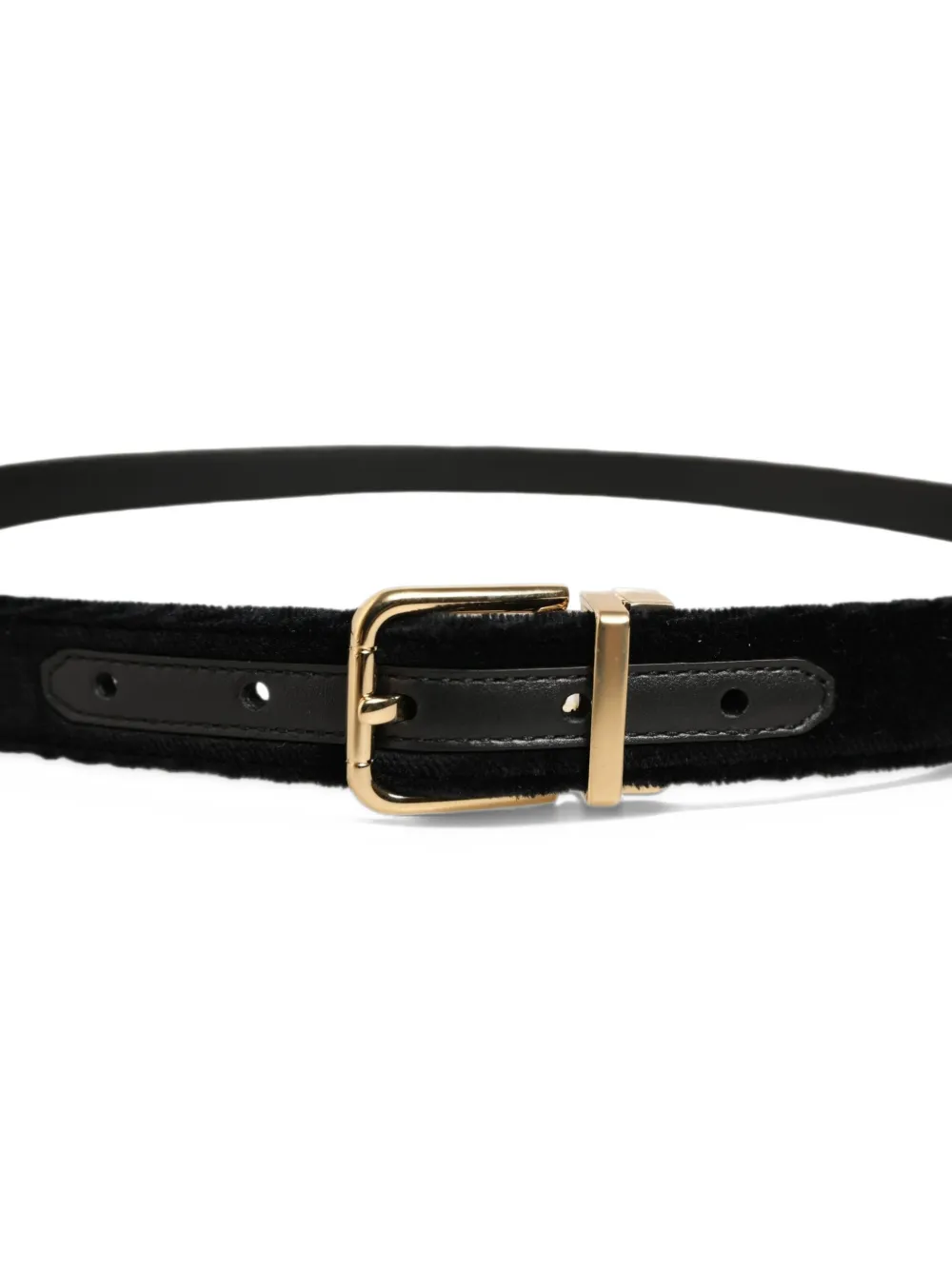 Dolce & Gabbana velvet buckle belt Zwart