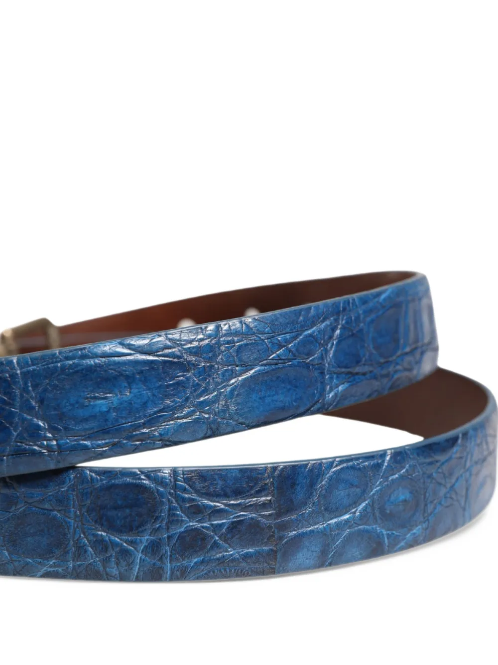 Dolce & Gabbana croc-effect leather belt Blauw