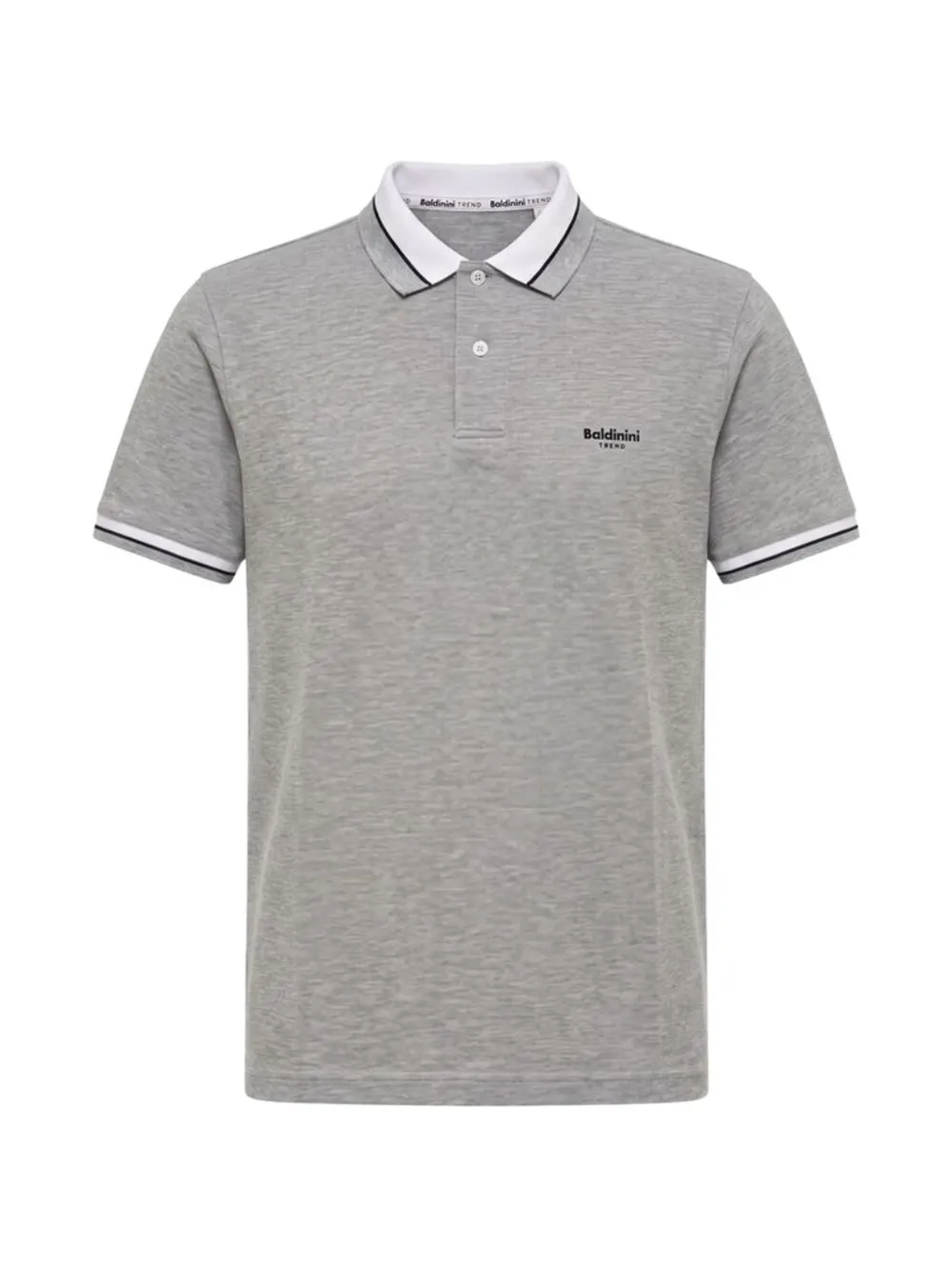 Baldinini logo-detail cotton polo shirt - Grigio
