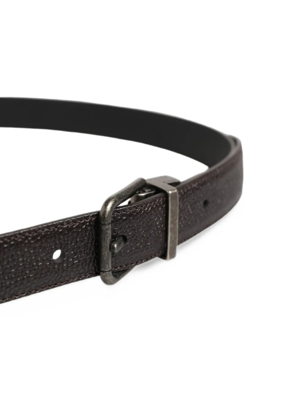 Dolce & Gabbana brown calf-leather buckle belt Bruin