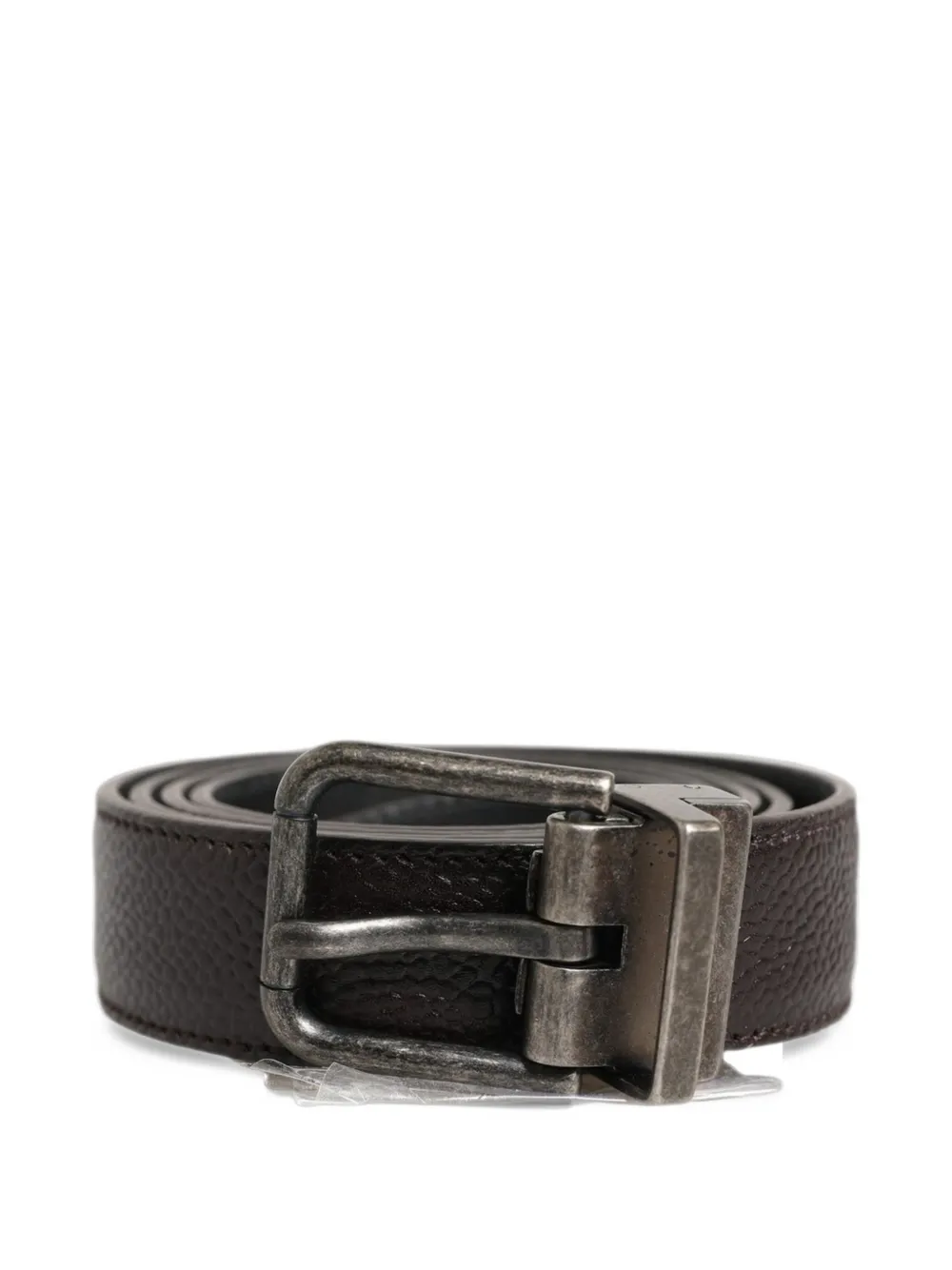 Dolce & Gabbana brown calf-leather buckle belt Bruin