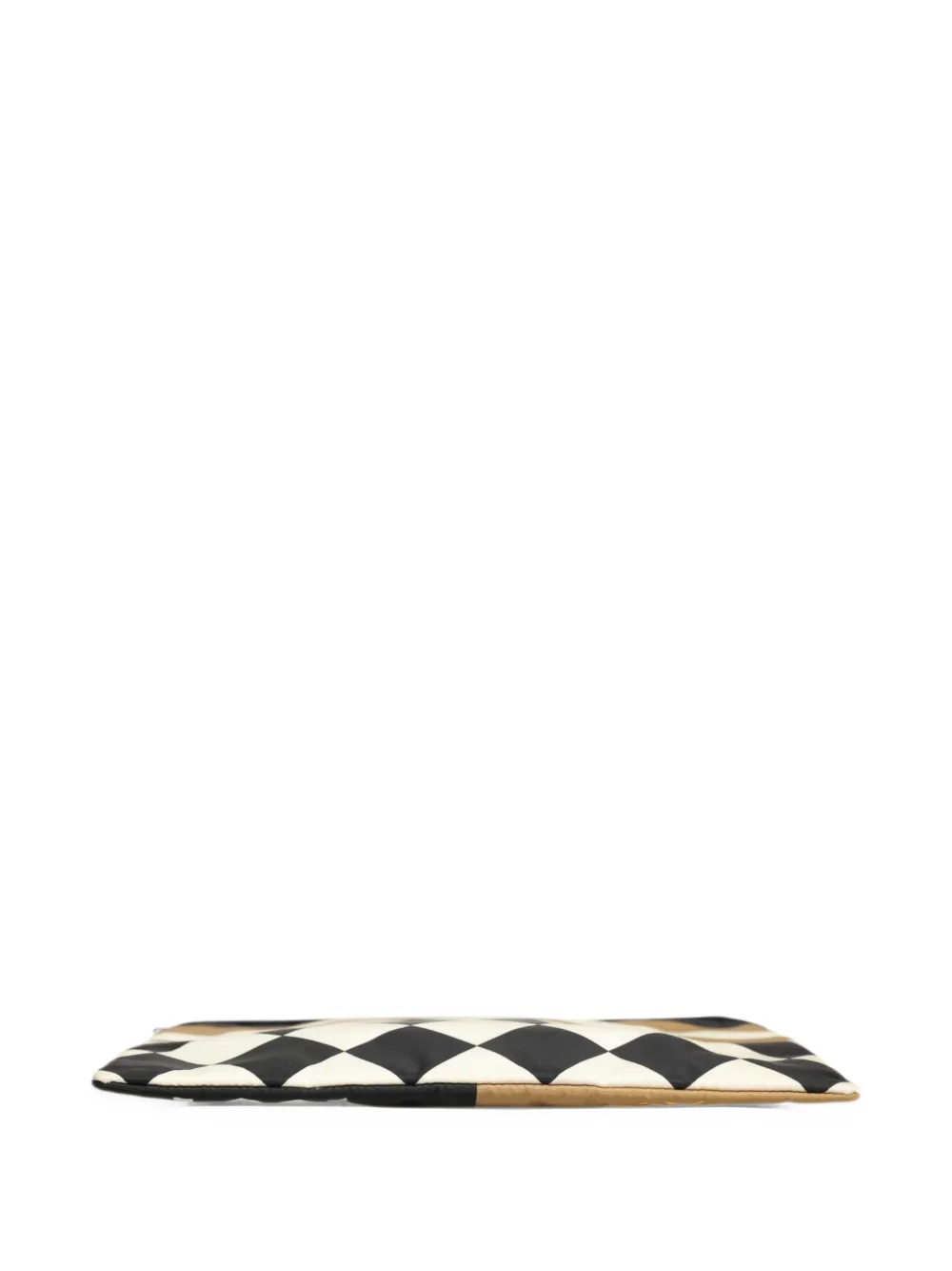 Dolce & Gabbana logo-print checkered clutch bag Zwart