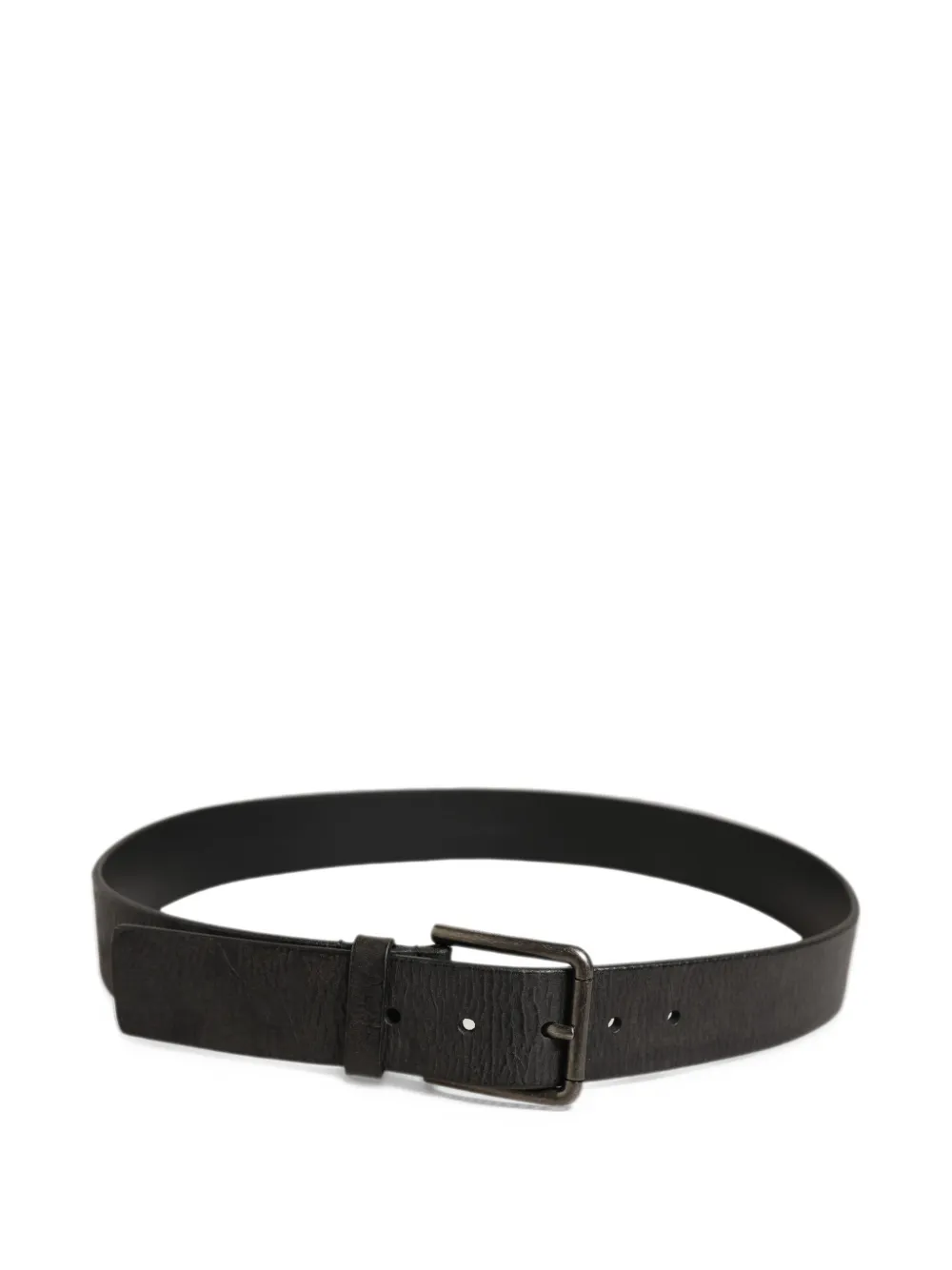 Dolce & Gabbana brushed-metal buckle leather belt - Nero