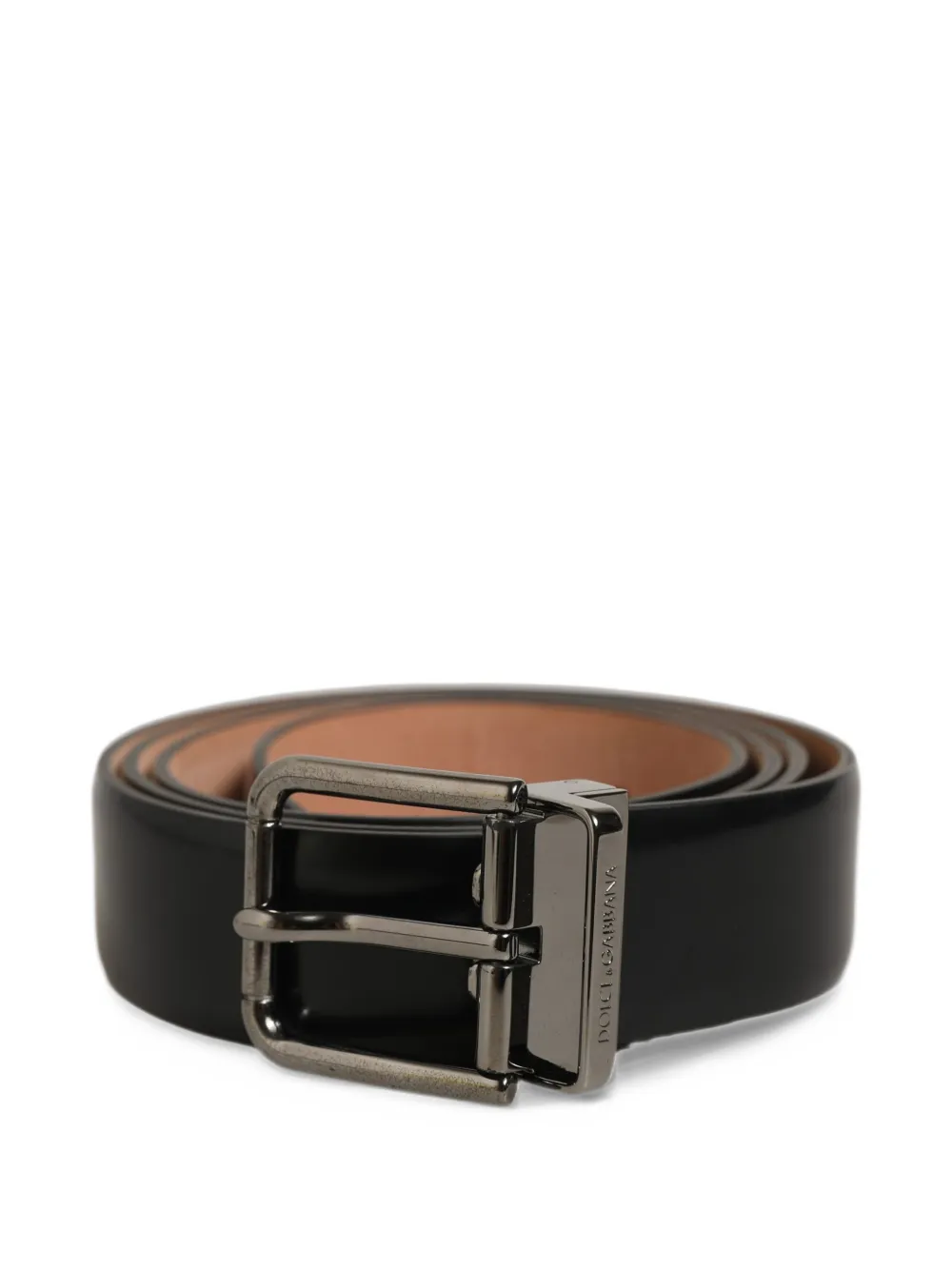 Dolce & Gabbana logo-engraved buckle belt - Nero