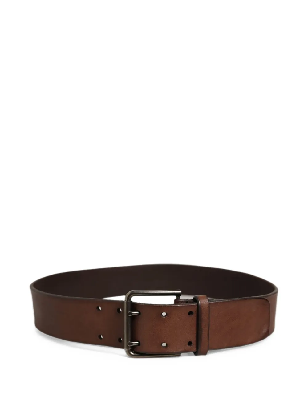 Dolce & Gabbana double-prong buckle belt - Marrone