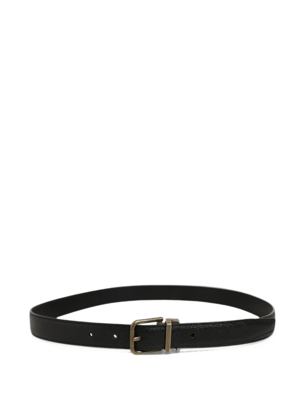 Dolce & Gabbana Leren riem met textuur Zwart