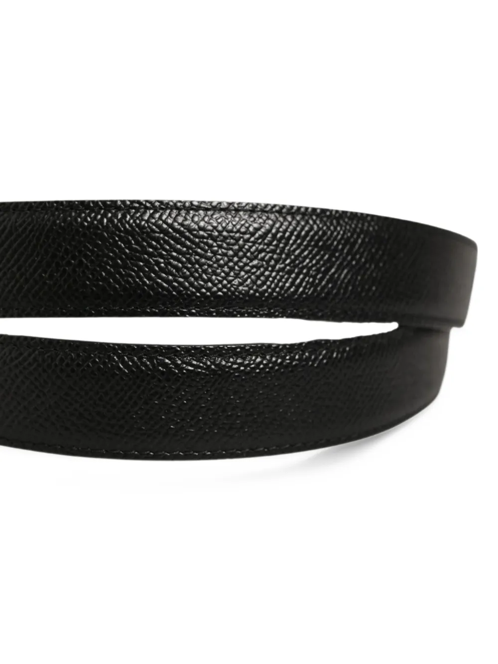 Dolce & Gabbana Leren riem met textuur Zwart