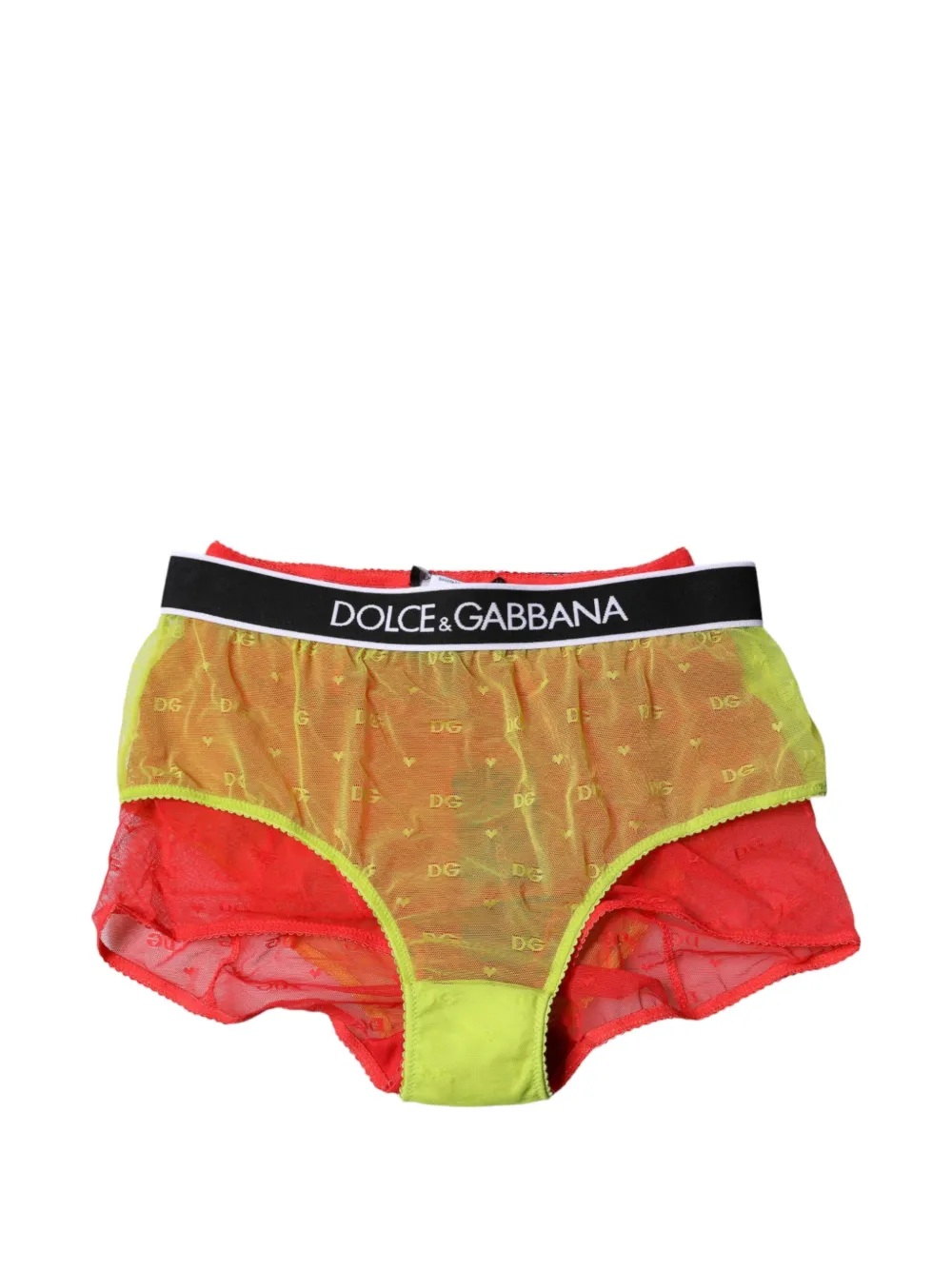 Dolce & Gabbana Tulen slip met logoband Rood