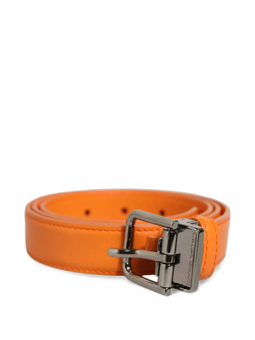 Dolce & Gabbana buckle-fastening leather belt - Arancione