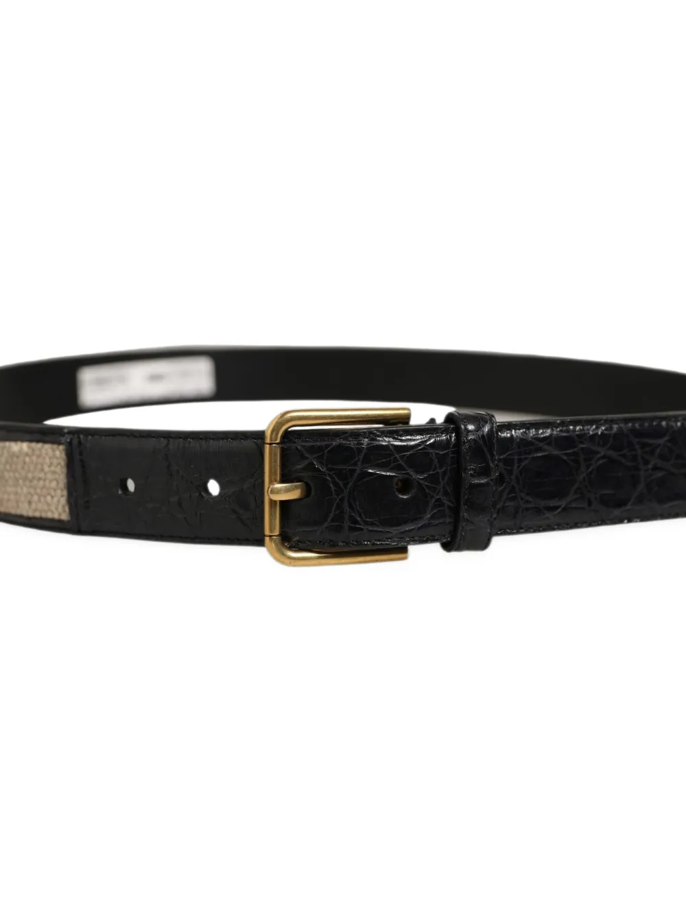 Dolce & Gabbana Riem met krokodillen-reliëf Beige