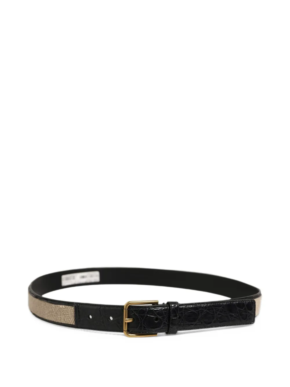 Dolce & Gabbana Riem met krokodillen-reliëf Beige