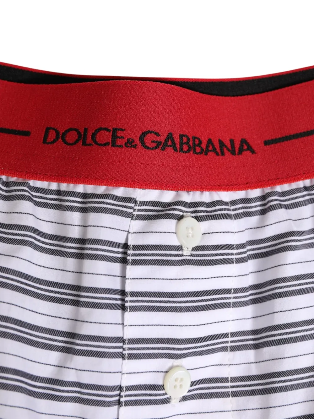 Dolce & Gabbana striped logo-waistband boxers Wit