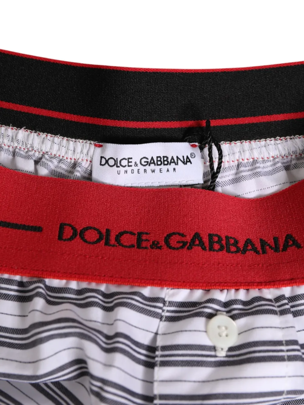 Dolce & Gabbana striped logo-waistband boxers Wit