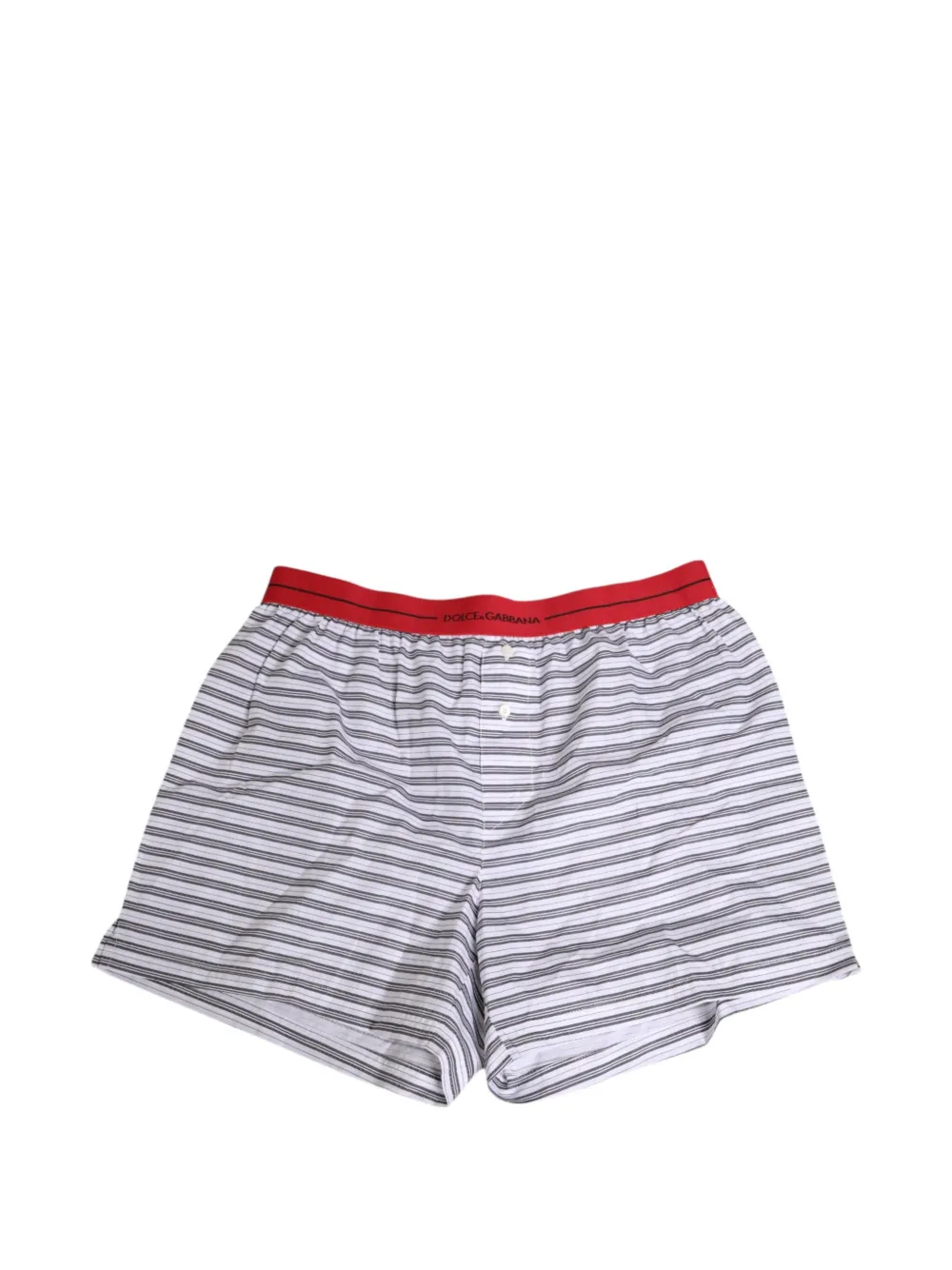 Dolce & Gabbana striped logo-waistband boxers - Bianco