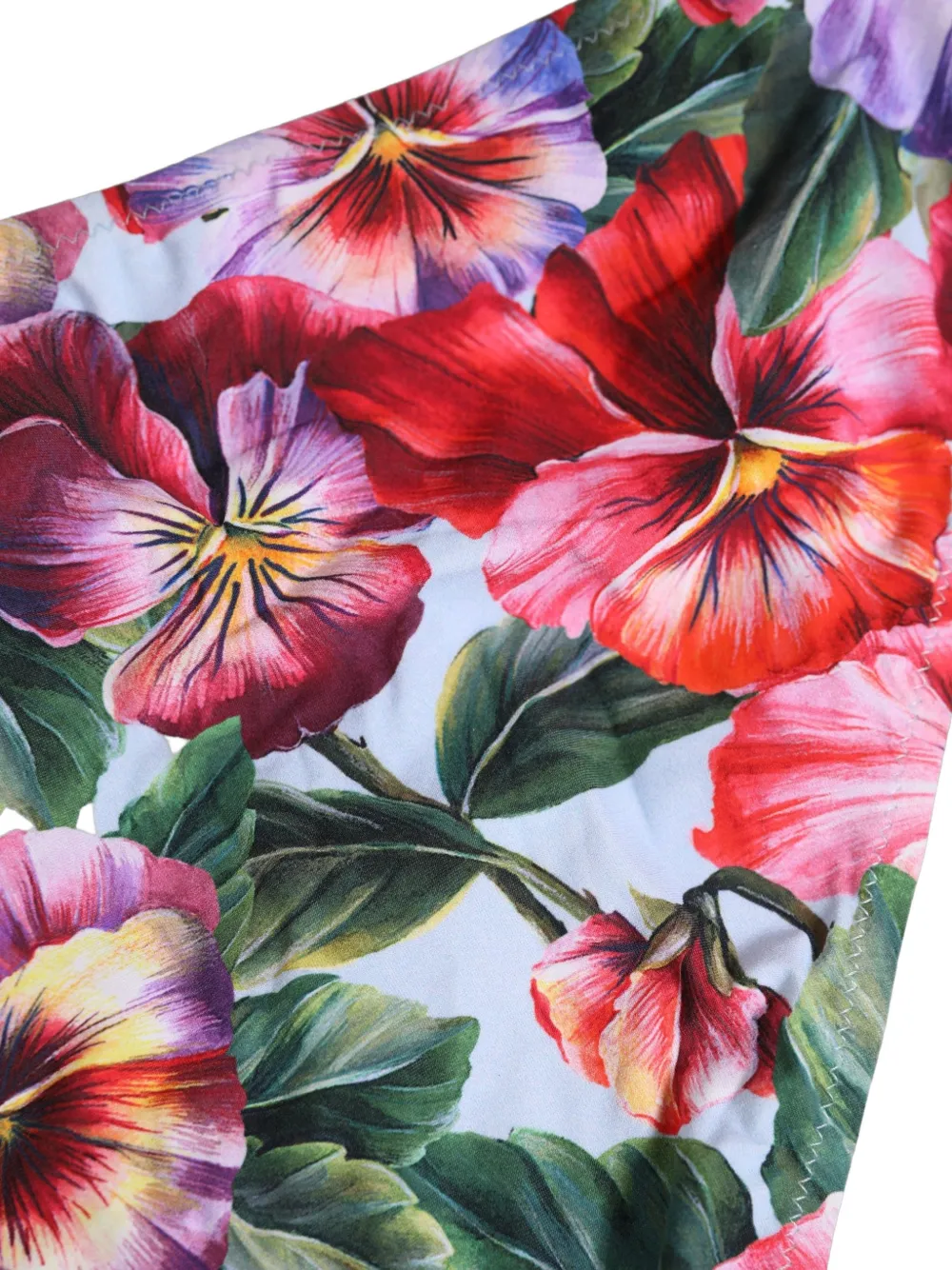Dolce & Gabbana floral-print side-tie bikini bottoms Wit