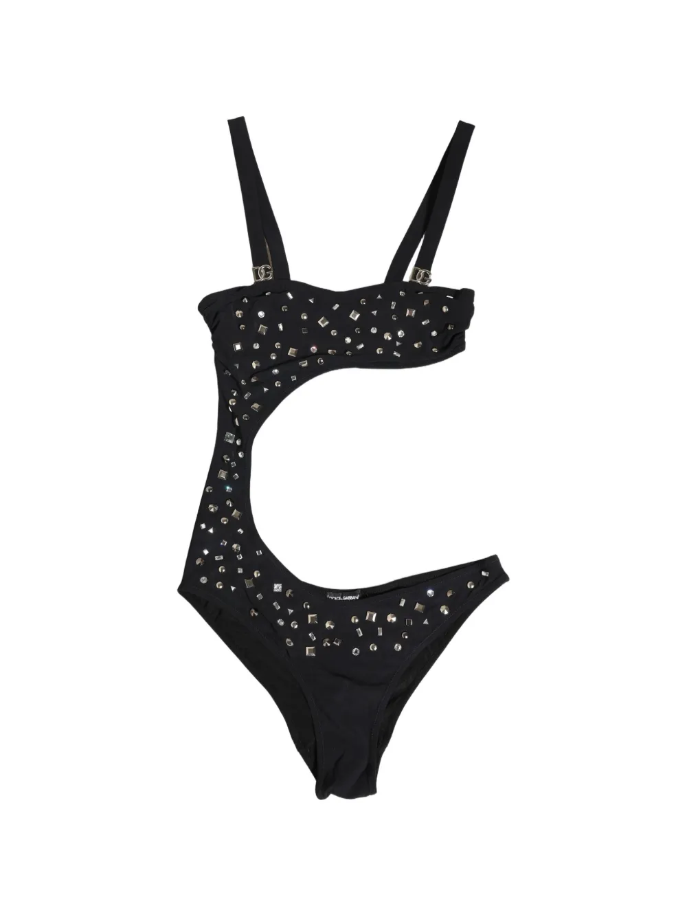 Dolce & Gabbana embellished cutout swimsuit - Nero