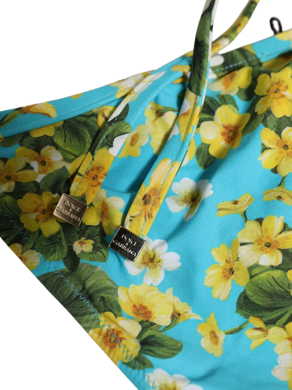 Dolce & Gabbana floral-print bikini bottoms Blauw