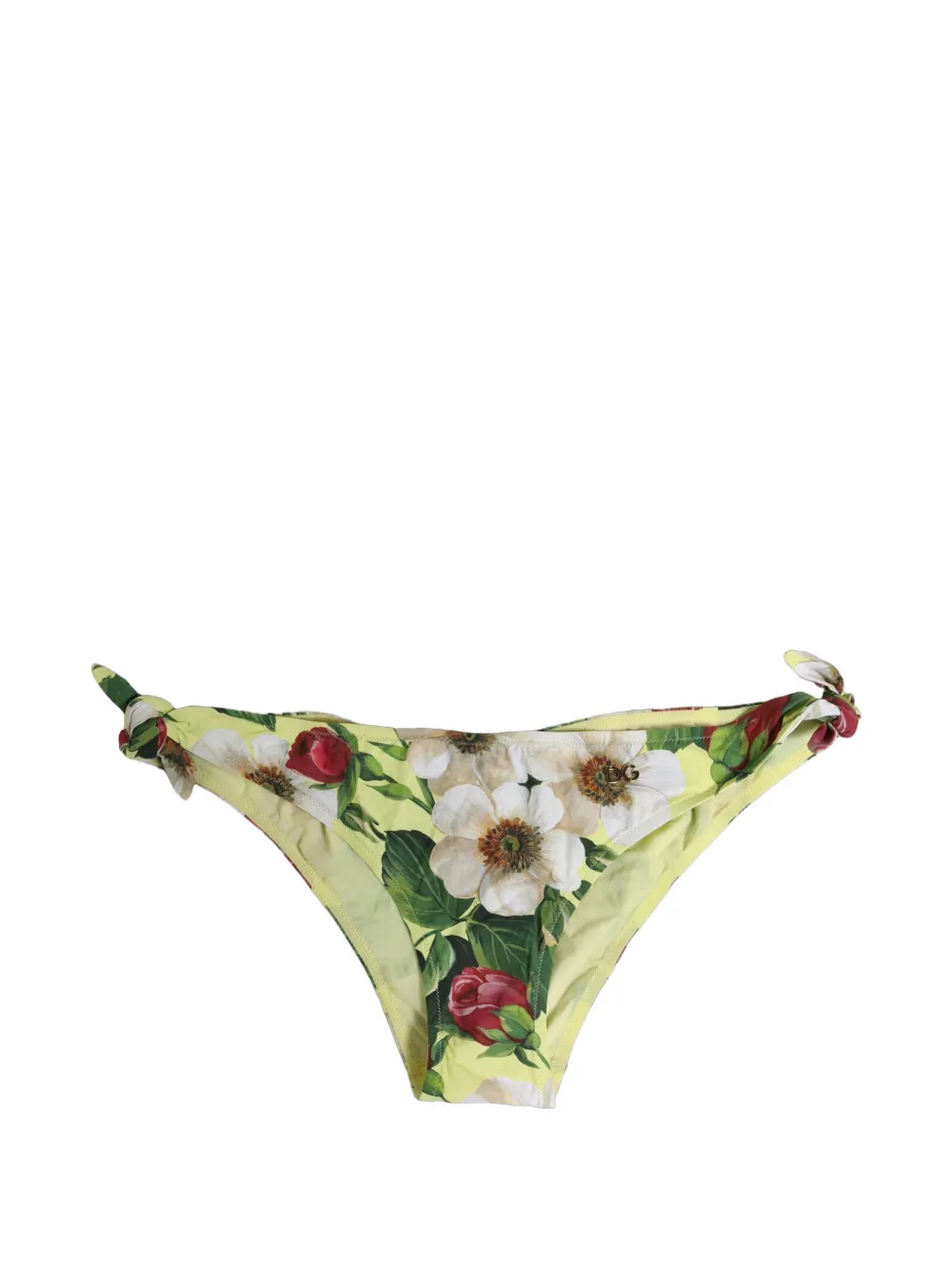 Dolce & Gabbana floral-print bikini bottoms - Giallo
