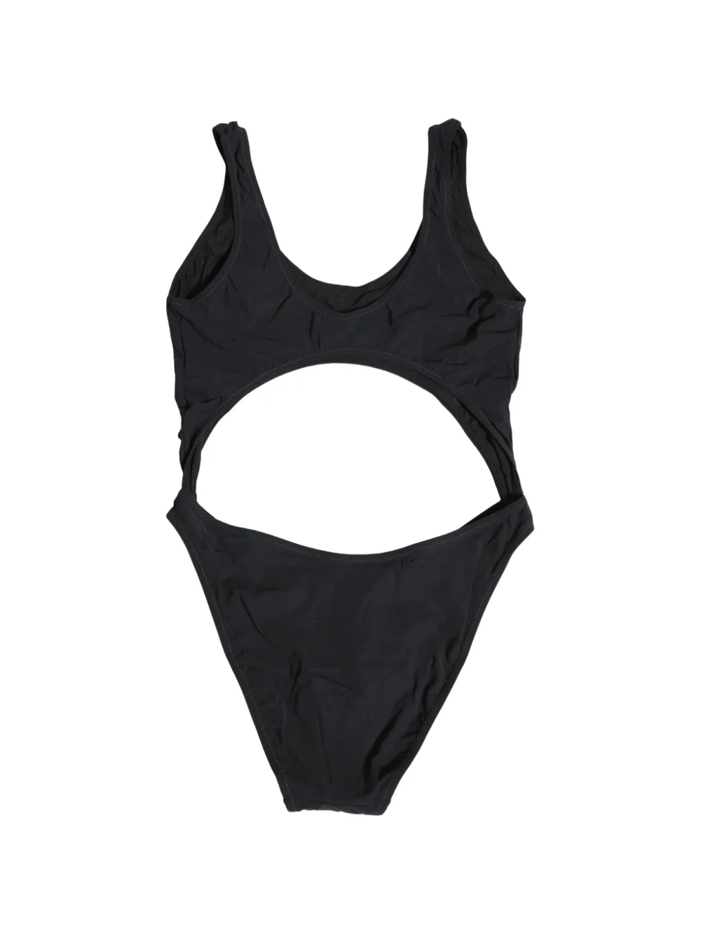 Dolce & Gabbana cut-out logo-plaque swimsuit Zwart