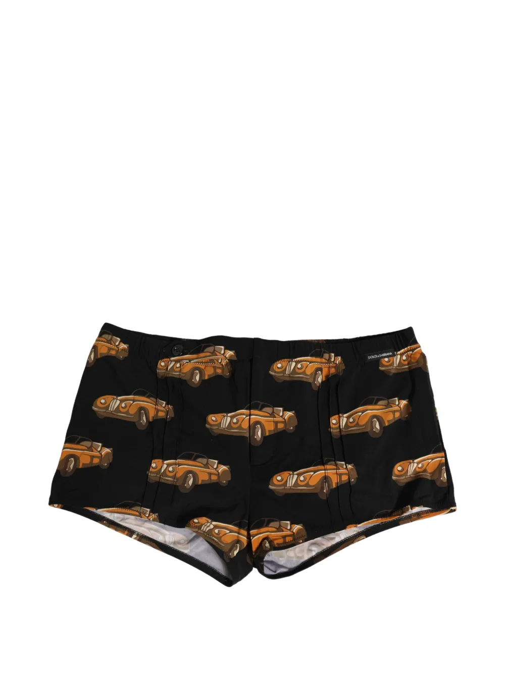 Dolce & Gabbana Zwembroek met auto-print Zwart