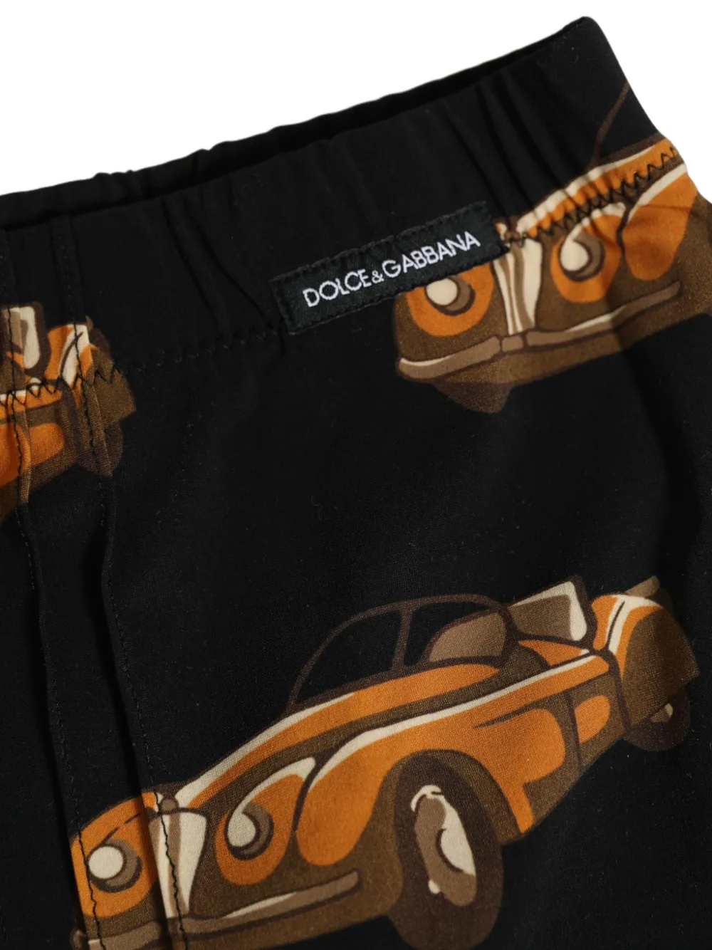 Dolce & Gabbana Zwembroek met auto-print Zwart