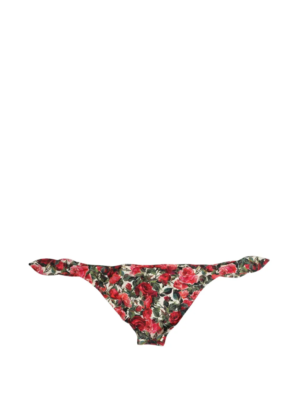 Dolce & Gabbana floral-print side-tie bikini bottoms Wit