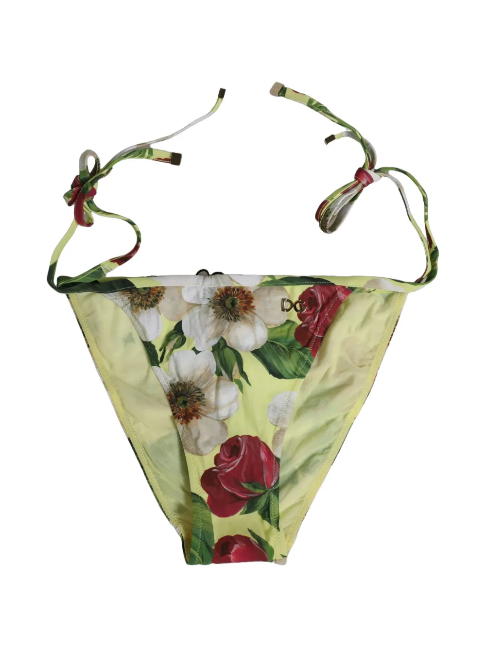 Dolce & Gabbana floral-print bikini bottoms - Giallo