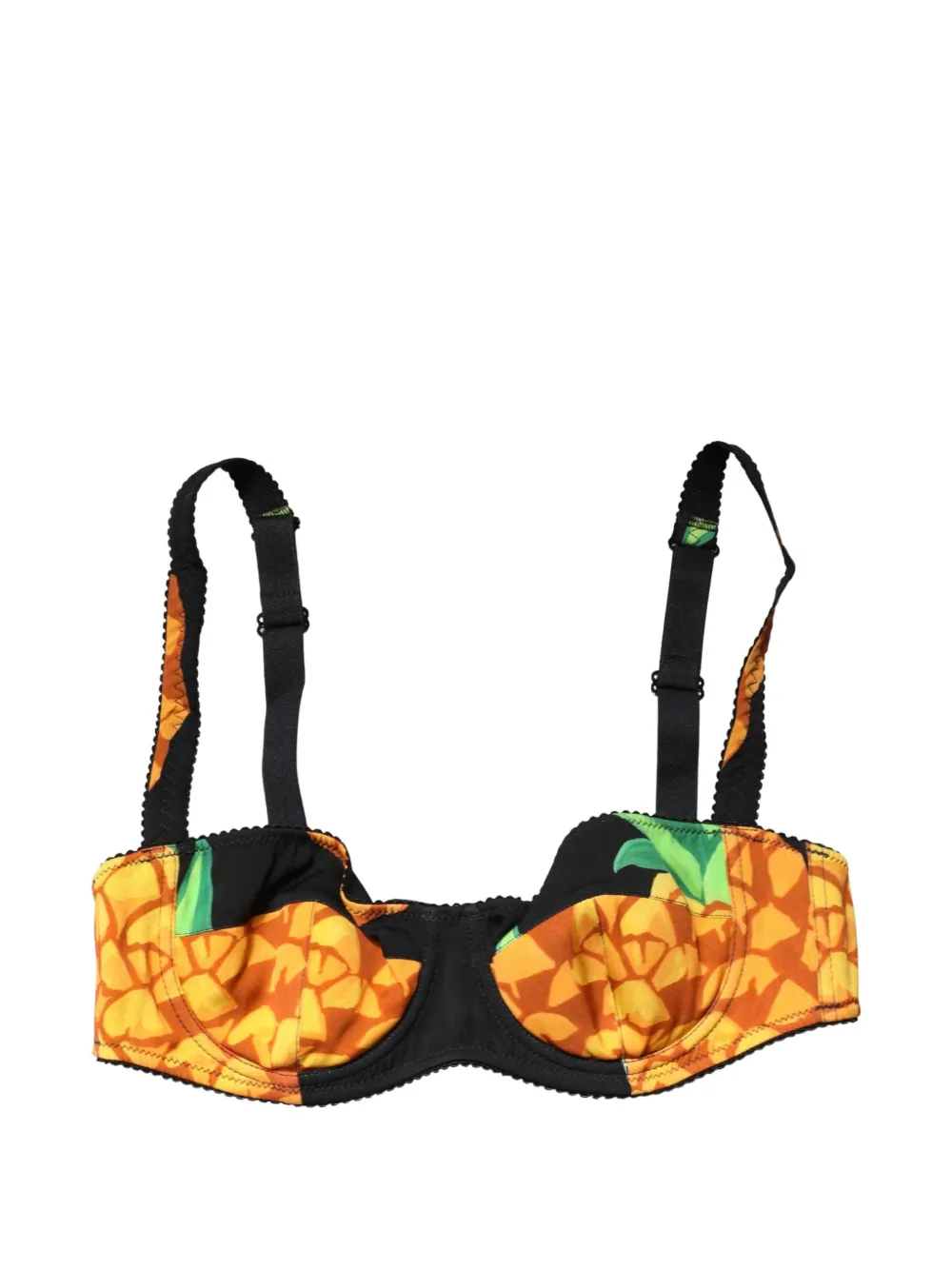 Dolce & Gabbana pineapple-print balconette bra - Nero