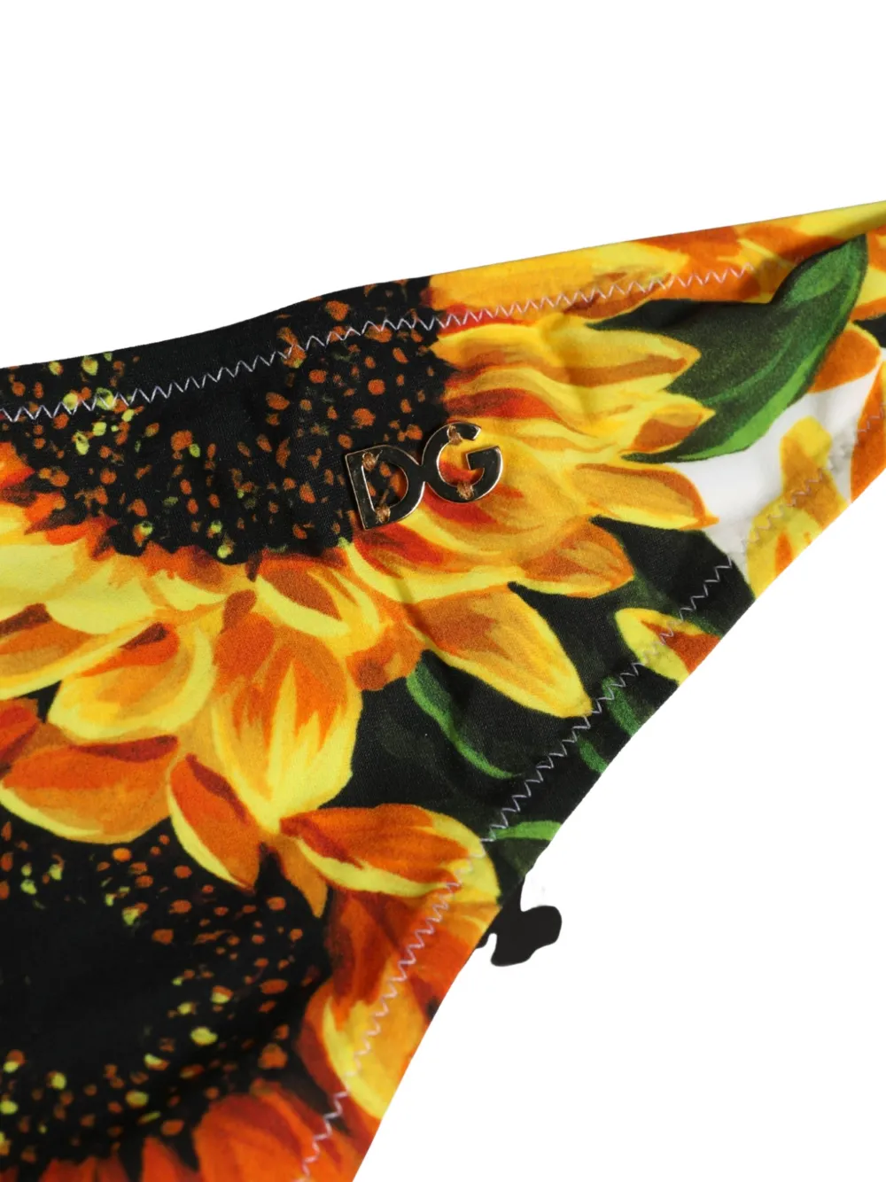 Dolce & Gabbana sunflower-print tie-side bikini bottoms Wit