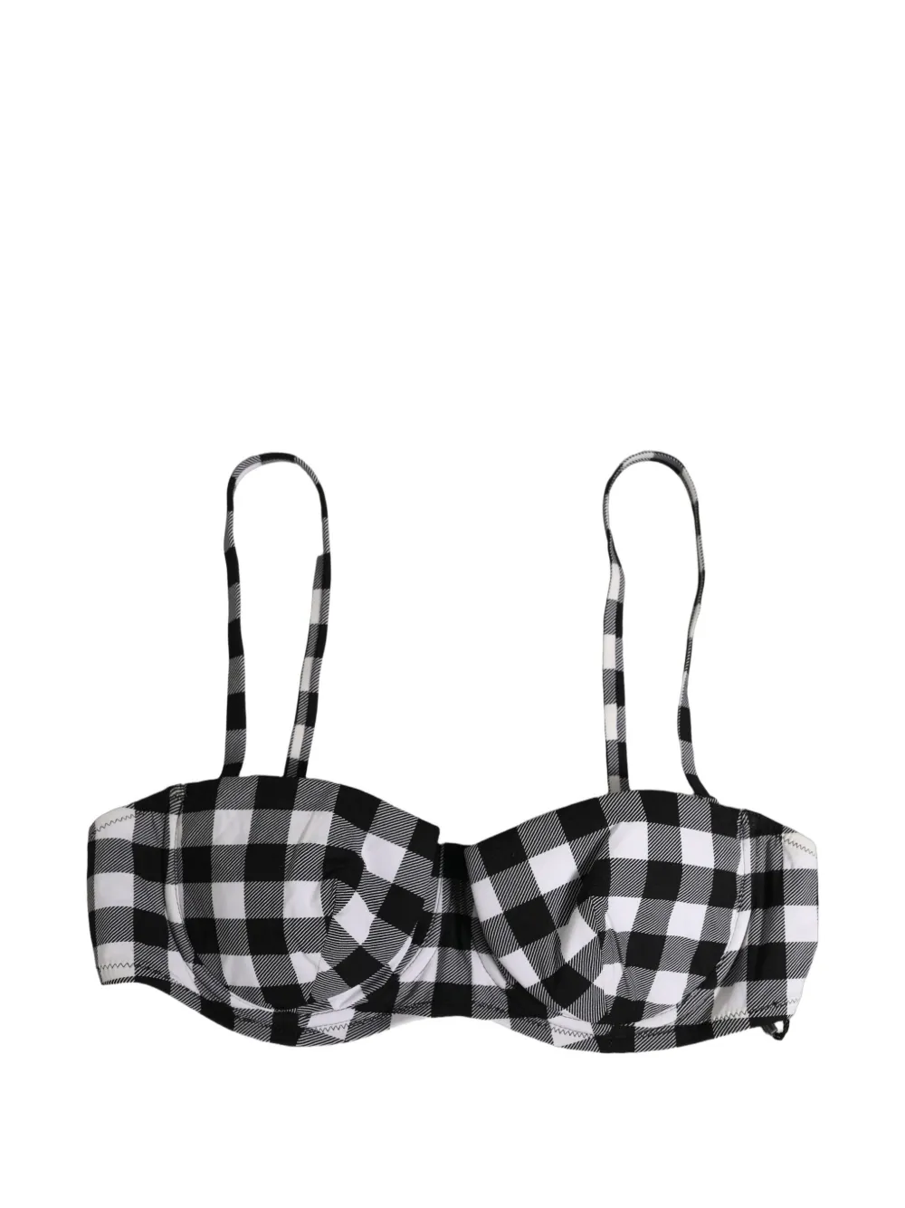Dolce & Gabbana Bikinitop met gingham-ruit Zwart