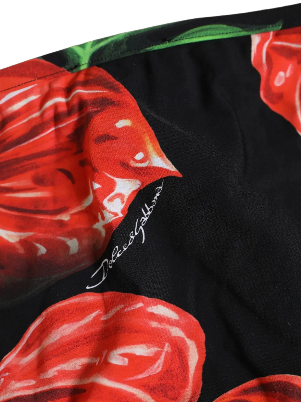 Dolce & Gabbana floral-print side-tie bikini bottoms Zwart