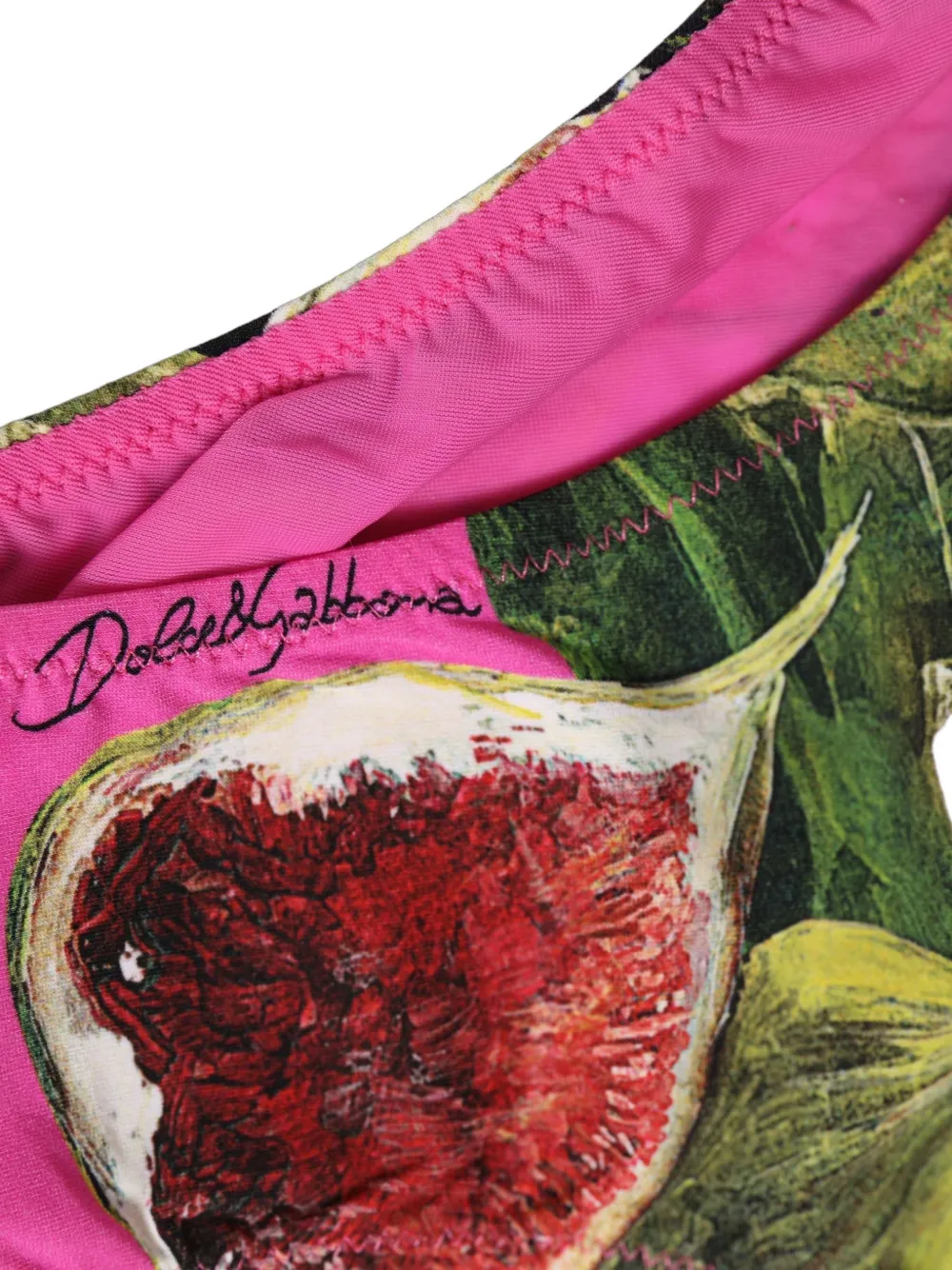 Dolce & Gabbana fig-print bikini bottoms Roze