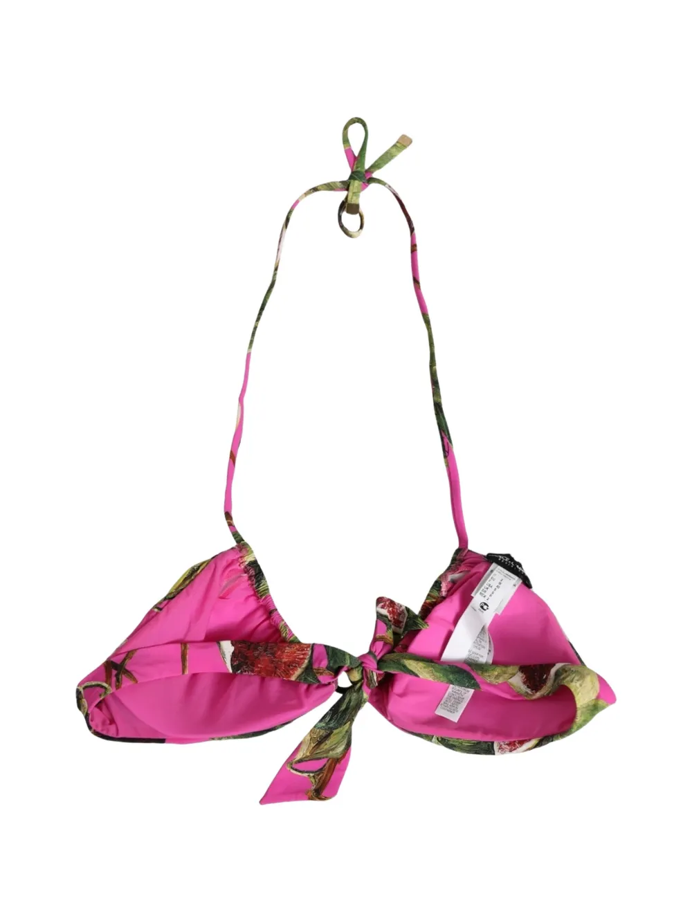 Dolce & Gabbana fig-print triangle bikini top Roze
