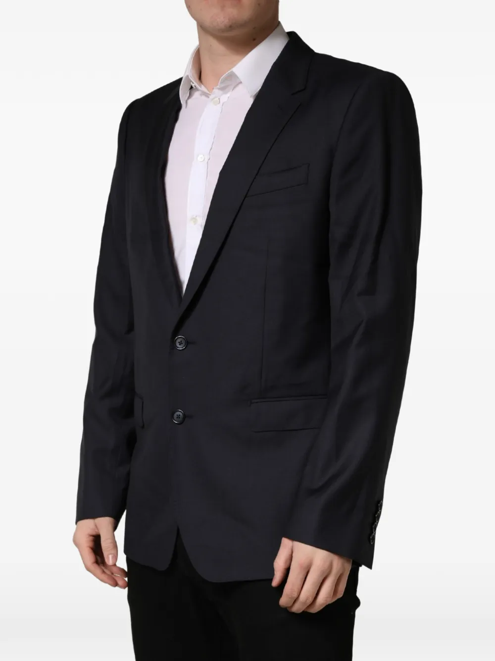 Dolce & Gabbana slim-fit wool blazer Zwart